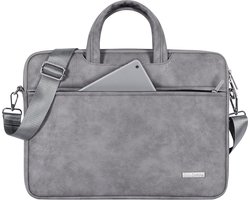 Luxe Laptophoes 13.3 Inch DG - Laptoptas met Schouderriem - Voor Dames & Heren - Laptop Sleeve met Handvat - Grijs