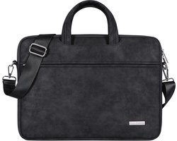 Luxe Laptophoes 13.3 Inch DG - Laptoptas met Schouderriem - Voor Dames & Heren - Laptop Sleeve met Handvat - Zwart