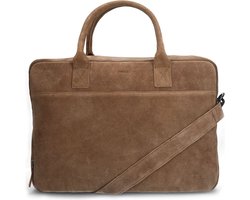 Manfield - Taupe suède laptoptas