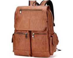 Manks Collections ® bag - Rugzak -PU leather backpack - PU leer rugzak - 15 inch laptop bag