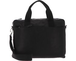 mano Leren Business tas Schoudertas Don Paolo Business Bag Black Zwart