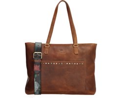 Micmacbags Masterpiece Laptoptas 15,6 inch (34.5x19.4 cm) - Cognac - 100% Leer