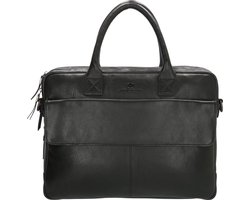 Micmacbags Porto Laptoptas 15,6 inch - 100% Leder - Premium Bussiness Tas - Zwart - 100% Leer