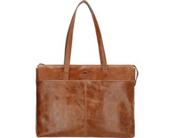 Micmacbags Porto Laptoptas 15,6 inch (34.5x19.4 cm) - Bruin - 100% Leer