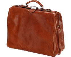 Mutsaers® Leren Laptoptas - The Classic - Werktas - Aktetas - Ecologisch Leer - Cognac - 15.6 inch