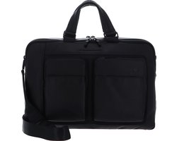 PIQUADRO Business tas Laptoptas met laptopvak Liko Briefcase 15,6" Two Compartments Black Zwart