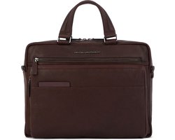 PIQUADRO Business tas Laptoptas met laptopvak Paavo 2 Handle Briefcase Testa Di Moro Donkerbruin