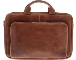 Plevier Esplanade laptop sleeve/tas 15.6 inch cognac.