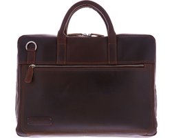 Plevier London laptoptas 15.6 inch bruin.