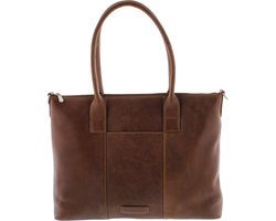 Plevier Parramatta tote bag 15.6 inch cognac.