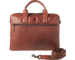 Pylos59 Laptoptas / Werktas - 15.6 inch - Leer - Brenton - Cognac