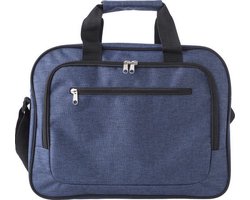 Schoudertas/aktetas/werktas blauw 40 x 30 cm - Laptoptas/documententas met verstelbare schouderband