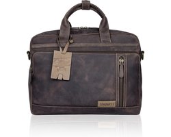 Sparwell Thoughtful Theo Leren laptoptas 15 inch | Bruin