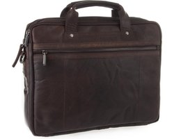 Spikes & Sparrow Laptoptas Bronco Leer - bruin