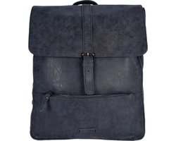 Stijlvolle Enrico Benetti Rugzak - Navy - PU - 15 inch Laptopcompartiment - Voor Dames en Heren - Perfect voor School en Reizen!