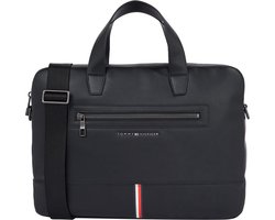 Tommy Hilfiger Heren Laptoptas Kunstleer - Zwart