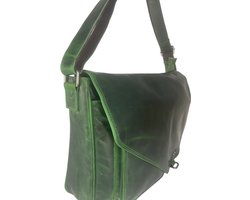 Werktas Dames - Groen - Crossbody Tas Dames - Schooltas Meisje - Laptop tot 15.6 inches - Tas - Leer - Werktas Heren