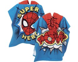 Arditex Poncho Spider-man 55 X 55 Cm Katoen Blauw/rood