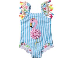 Babybadpak - Maat 80 -  Flamingo - Kinderbadpak - Zwembroek - Badpak - Babyzwemmen - Kraamkado