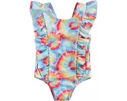 Babybadpak Tie Dye met ruffels maat 80