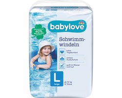 babylove Zwemluiers maat L, vanaf 12 kg, 12 stuks