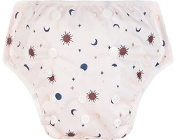 BonBini's Zwemluier Moon & Stars - Wasbare luier - Anti Doorlekken Comfort voor zwemmen en vakantie - herbruikbare luier