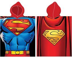 DC Comics Badponcho Superman Blauw/rood 115 X 50 Cm