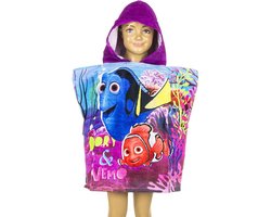 Disney Finding Dory - Dory en Nemo - Badponcho - Poncho - Paars - 50 x 100 cm - Katoen