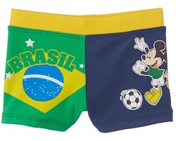 Disney Mickey Mouse - Zwembroek - Model "Mickey Playing For Brazil" - Groen / Geel - 68 cm - 6 maanden