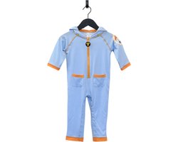 Ducksday - zwempak voor baby en peuter - UV-werend UPF50+ - unisex - sneldrogend - True blue - maat 3 jaar - lang