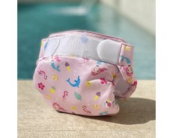 FREDS WASBARE ZWEMLUIER | ROZE MAAT 2 | 9 - 16KG | ZEEMEERMIN PRINT ZWEMBROEKJE | HOGE KWALITEIT | DUURZAAM | ELASTISCHE VERSTELBARE KLITTENBANDSLUITING VOOR COMFORTABELE LEKVRIJE PASVORM | CE & EAC KEURMERK |