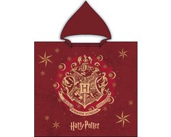 Harry Potter Poncho Katoen - 60 x 120 cm - Rood