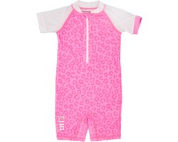 JUJA - UV Zwempak voor baby's - korte mouwen - Leopard - Roze - maat 92-98cm