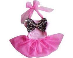 Maat 62 Zwempak badpak roze Dierenprint tule panterprint badkleding baby en kind zwem kleding zwemkleding