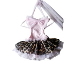 Maat 68 Monokini badpak roze Dierenprint panterprint badkleding baby en kind zwemkleding zwempak