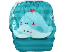 NIEUW!! Wasbare Zwemluier Klein Whale Love