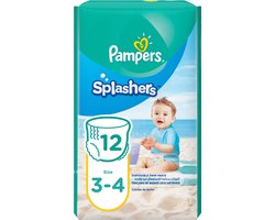 Pampers - Splashers - Maat 3-4 - Wegwerpbare Zwemluiers - 12 Stuks