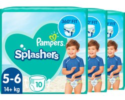 Pampers Splashers - Maat 5-6 - Voordeelverpakking 3 x 10 Wegwerpbare Zwemluiers