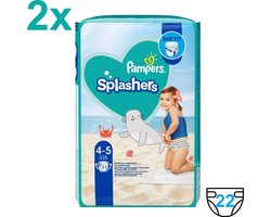 Pampers Splashers Wegwerpbare Zwemluiers - Maat 4-5 (9-15 kg) - 22 stuks - Zomerverpakking!