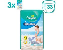 Pampers Splashers Wegwerpbare Zwemluiers - Maat 4-5 (9-15 kg) - 33 stuks - Voordeelverpakking