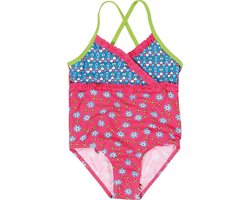 Playshoes UV-werend badpak bloemen fuchsia 74/80