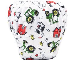 RAMBUX® - Zwemluier - Boerderij - Wasbaar & Verstelbaar - Zwembroek voor Zwembad - Zwemshort Baby & Peuter - 3-15 KG - 0-3 Jaar