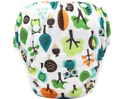 RAMBUX® - Zwemluier - Bosuil - Wasbaar & Verstelbaar - Zwembroek voor Zwembad - Zwemshort Baby & Peuter - 3-15 KG - 0-3 Jaar