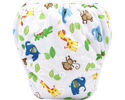 RAMBUX® - Zwemluier - Giraffe - Wasbaar & Verstelbaar - Zwembroek voor Zwembad - Zwemshort Baby & Peuter - 3-15 KG - 0-3 Jaar