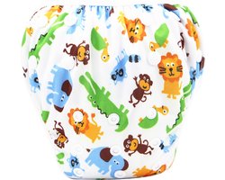 RAMBUX® - Zwemluier - Krokodil - Wasbaar & Verstelbaar - Zwembroek voor Zwembad - Zwemshort Baby & Peuter - 3-15 KG - 0-3 Jaar