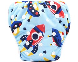 RAMBUX® - Zwemluier - Ruimte - Wasbaar & Verstelbaar - Zwembroek voor Zwembad - Zwemshort Baby & Peuter - 3-15 KG - 0-3 Jaar