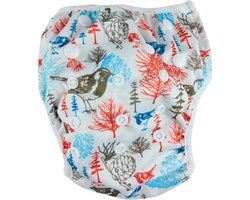 RAMBUX® - Zwemluier - Vogels - Wasbaar & Verstelbaar - Zwembroek voor Zwembad - Zwemshort Baby & Peuter - 3-15 KG - 0-3 Jaar