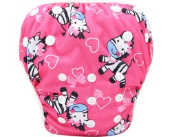 RAMBUX® - Zwemluier - Zebra - Wasbaar & Verstelbaar - Zwembroek voor Zwembad - Zwemshort Baby & Peuter - 3-15 KG - 0-3 Jaar