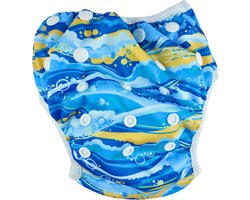 RAMBUX® - Zwemluier - Zee - Wasbaar & Verstelbaar - Zwembroek voor Zwembad - Zwemshort Baby & Peuter - 3-15 KG - 0-3 Jaar