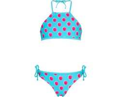 Snapper Rock UV bikini Kinderen Frambozen - Blauw - Maat 104-110